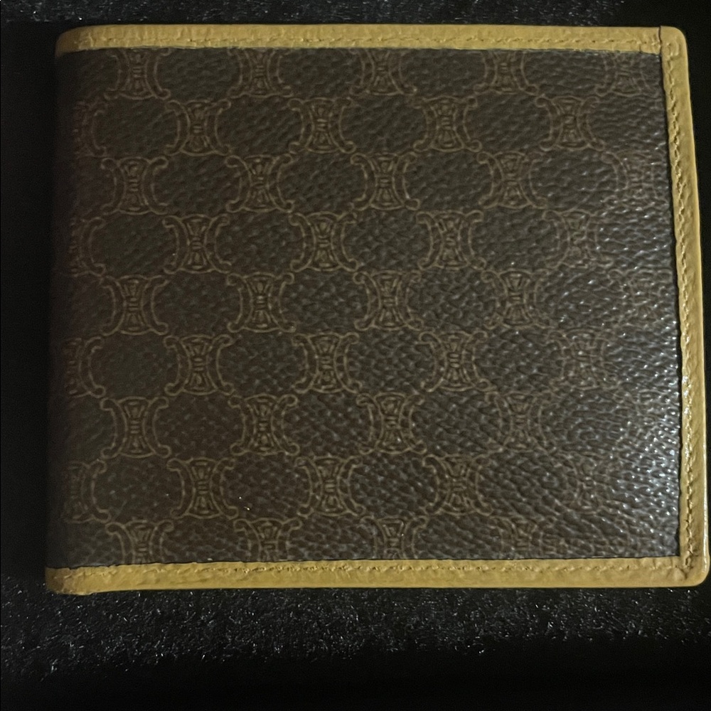 Celine Brown and Yellow Wallet